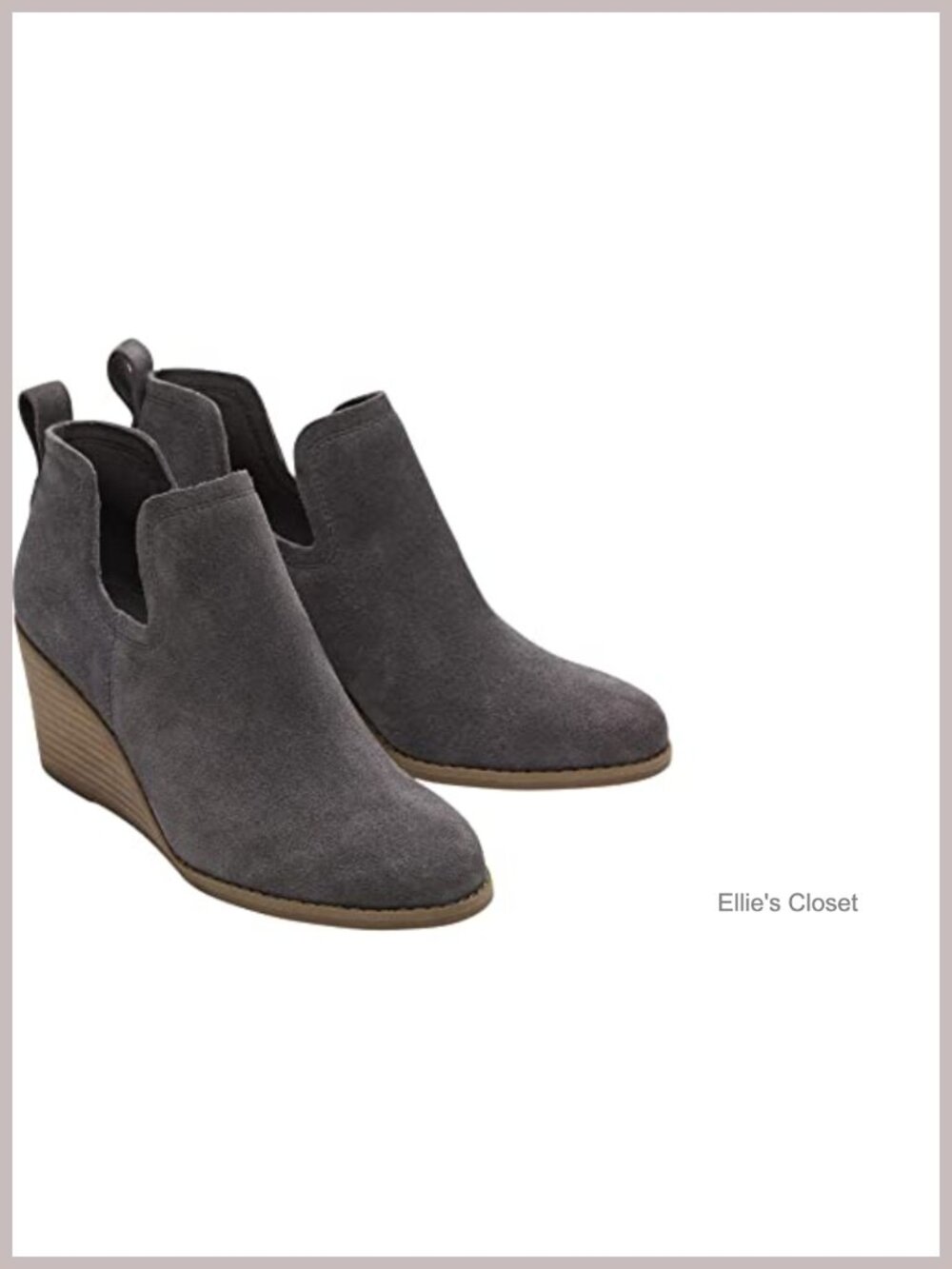 Suede Ankle Bootie OrthoLite Insoles Wedge Heel Pull-On